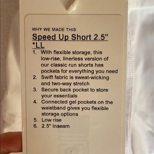 Speed up Short 2.5”